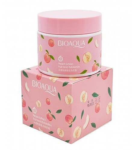 اسکراب لایه بردار بدن و صورت مدل هلو از برندمعتبر و پرطرفدار بیوآکوا در حجم 140 گرمی