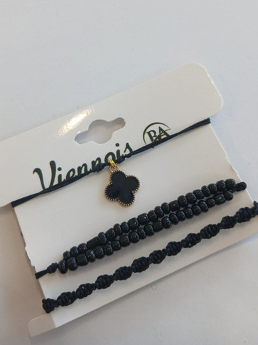 ست دستبند ونکلیف چهار تیکه با دستبند بافت توپی دستبند ونکلیف استیل دستبند کریستال و دستبند بافت با مهره طلایی