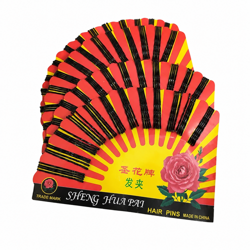 سنجاق سر مشکی برند Sheng Hua Pai – بسته کارتی