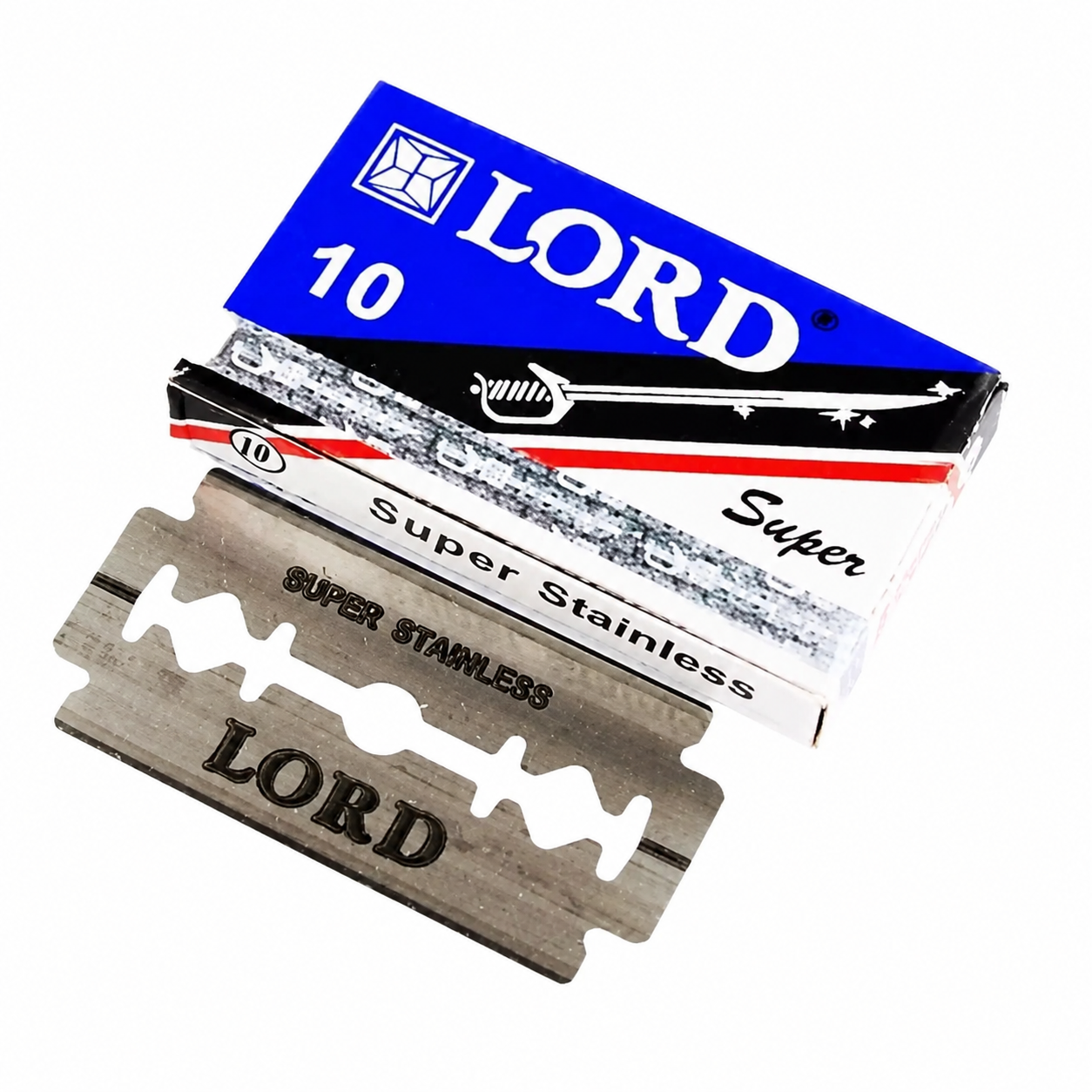 تیغ اصلاح دو لبه LORD مدل Super Stainless (بسته ۱۰ عددی)